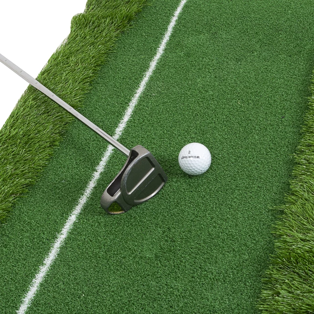 Mata treningowa golfowa inSPORTline Depique ∙ ćwiczenia celności ∙ 2 uniesione dołki ∙ sztuczna trawa 10 mm ∙ stabilna ∙ przenośna