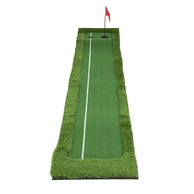 Mata treningowa golfowa inSPORTline Depique ∙ ćwiczenia celności ∙ 2 uniesione dołki ∙ sztuczna trawa 10 mm ∙ stabilna ∙ przenośna