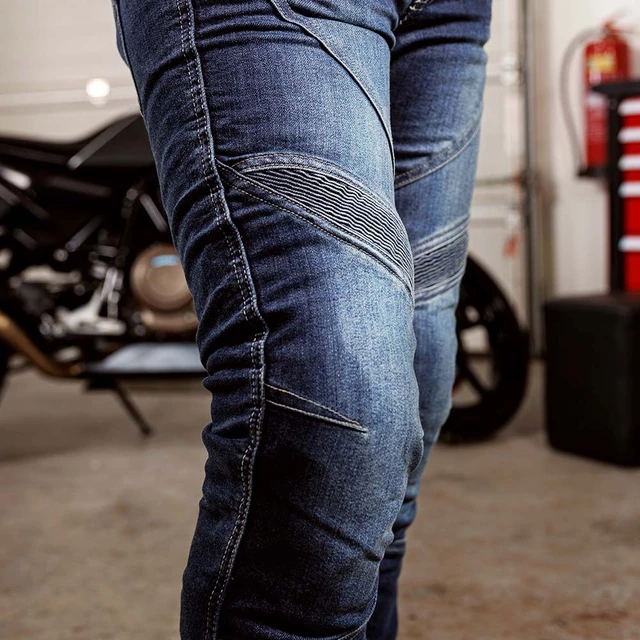 Męskie spodnie jeansy motocyklowe W-TEC Oliver - Czarny