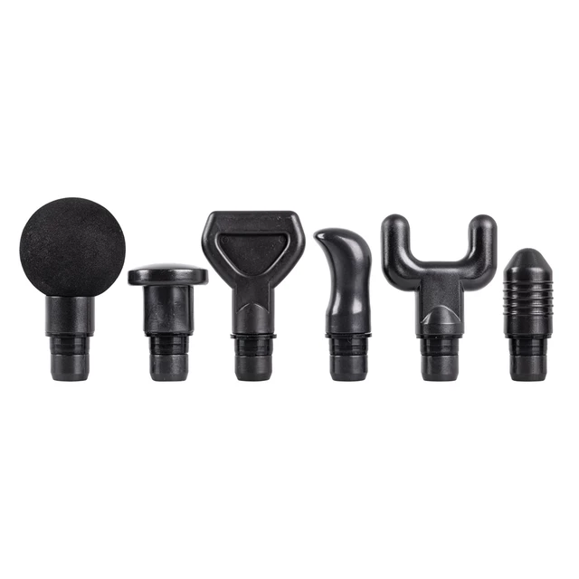 Wielofunkcyjny pistolet masujący inSPORTline Rondys ∙ 6 końcówek ∙ 20 poziomów ∙ 15 kg nacisku ∙ amplituda 12 mm