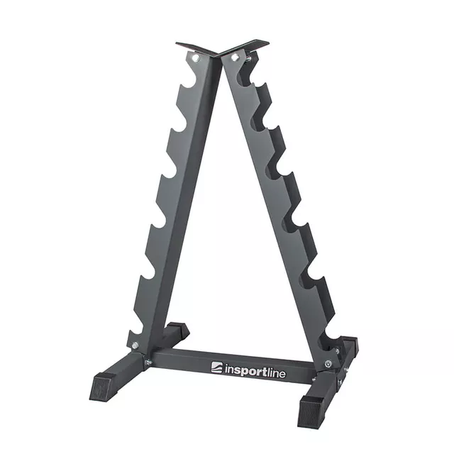 Stojak pionowy na hantle inSPORTline RK2067 ∙ 12 szt. ∙ ładowność 100 kg ∙ stabilna rama metalowa ∙ farba antyścierna