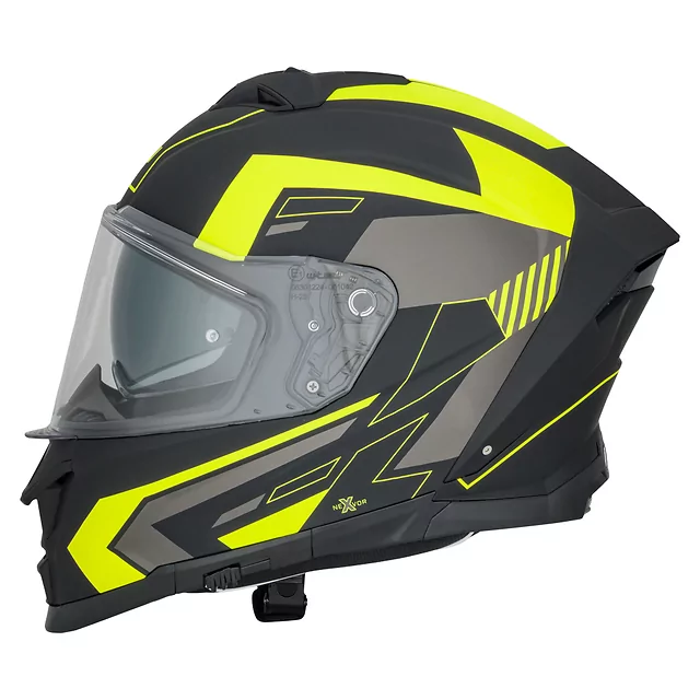 Kask motocyklowy integralny W-TEC Nexwor Graphic ∙ ece 22.06 ∙ blenda przeciwsłoneczna ∙ regulowana wentylacja - Fluorescencyjny