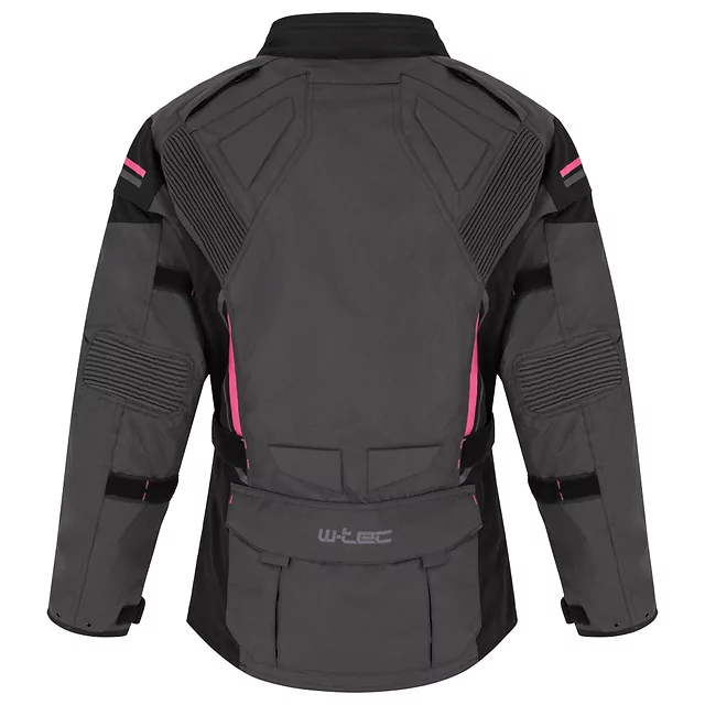 Damska kurtka motocyklowa W-TEC Barbata - czarno-szaro-różowy