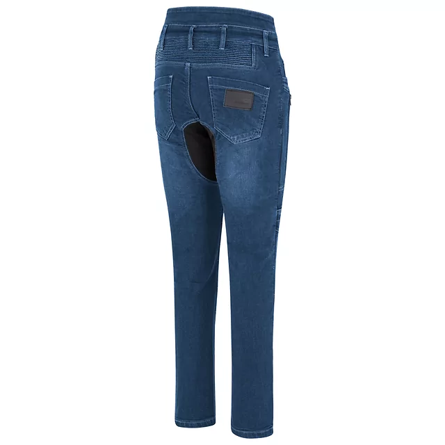 Damskie jeansy motocyklowe W-TEC Biterillo Lady ∙ aramid ∙ ochraniacze ∙ wentylacja ud ∙ wysoki stan ∙ elastyczne panele - Niebieski