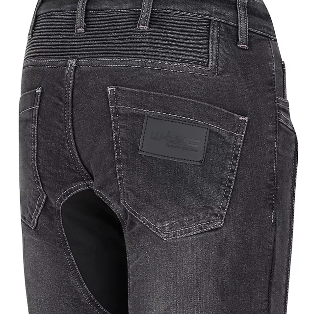 Damskie jeansy motocyklowe W-TEC Biterillo Lady ∙ aramid ∙ ochraniacze ∙ wentylacja ud ∙ wysoki stan ∙ elastyczne panele - Niebieski