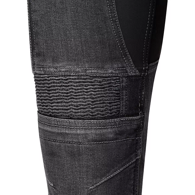 Damskie jeansy motocyklowe W-TEC Biterillo Lady ∙ aramid ∙ ochraniacze ∙ wentylacja ud ∙ wysoki stan ∙ elastyczne panele - Niebieski