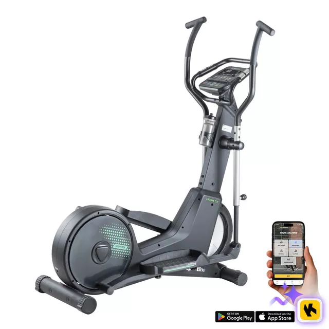 Profesjonalny orbitrek 2w1 inSPORTline Kapekor ∙ przednio i tylnonapędowy ∙ 2 koła zamachowe 21 kg ∙ 16 poziomów obciążenia ∙ Bluetooth