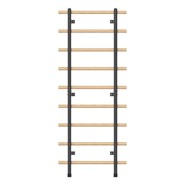 Drabinka gimnastyczna inSPORTline Wootaline 199×80 cm ∙ 9 szczebli ∙ nośność 150 kg ∙ rama stal/drewno