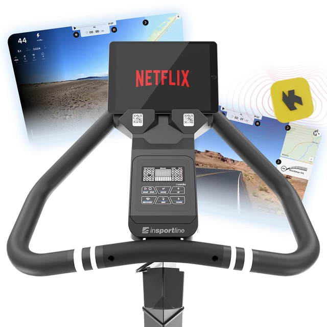 Rower treningowy magnetyczny inSPORTline ZenBike 300 ∙ pas piersiowy ∙ 16 poziomów oporu ∙ uchwyt na tablet ∙ Bluetooth