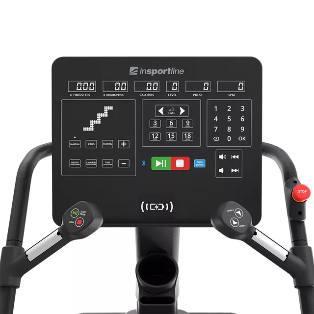 Profesjonalne schody treningowe inSPORTline Velocer STP ∙ 25 poziomów oporu ∙ 39 programów ∙ prędkość do 150 kroków/min ∙ elektromagnetyczne ∙ Bluetooth