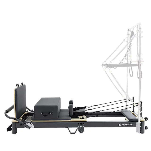 Reformer do pilatesu inSPORTline Comfolder EVO ∙ składany ∙ nośność 150 kg ∙ rama aluminiowa ∙ box w zestawie - Antracyt