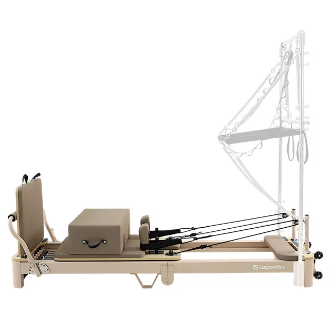Reformer do pilatesu inSPORTline Comfolder EVO ∙ składany ∙ nośność 150 kg ∙ rama aluminiowa ∙ box w zestawie - Antracyt