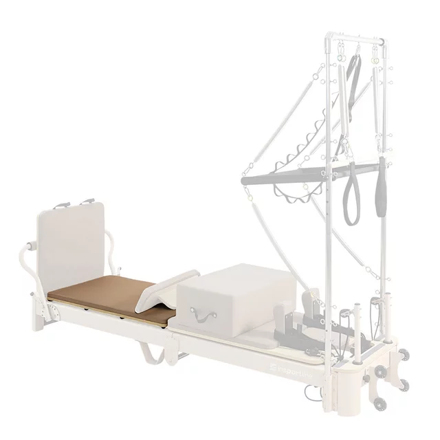Platforma wypełniająca do reformera Pilates inSPORTline Comfolder EVO ∙ nośność 120 kg ∙ drewno dębowe ∙ skóra PU - Beżowy