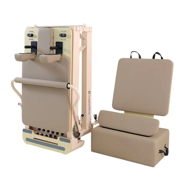 Reformer do pilatesu inSPORTline Comfolder EVO ∙ składany ∙ nośność 150 kg ∙ rama aluminiowa ∙ box w zestawie - Antracyt
