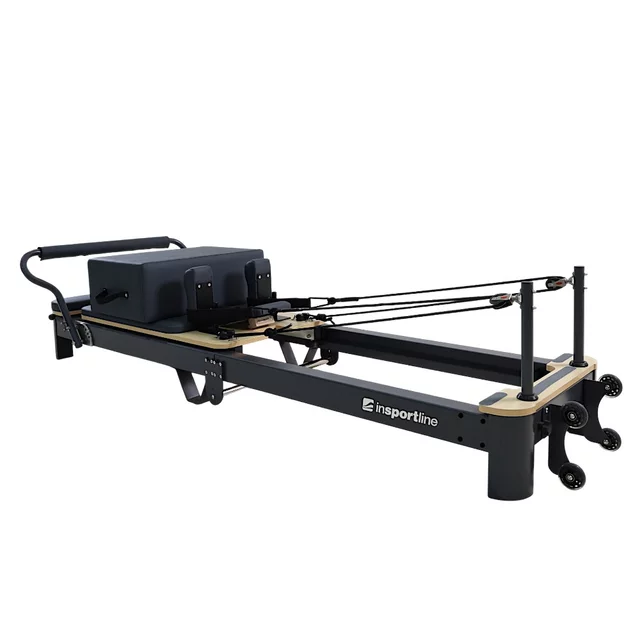 Reformer do pilatesu inSPORTline Comfolder EVO ∙ składany ∙ nośność 150 kg ∙ rama aluminiowa ∙ box w zestawie - Antracyt