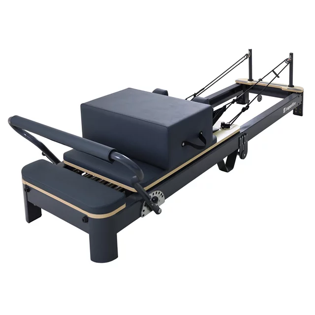 Reformer do pilatesu inSPORTline Comfolder EVO ∙ składany ∙ nośność 150 kg ∙ rama aluminiowa ∙ box w zestawie - Antracyt