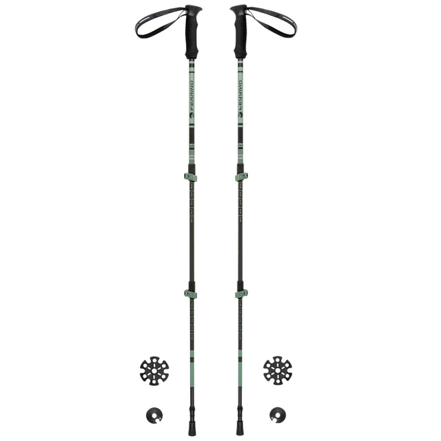 Kijki trekkingowe carbonowe FERRINO Kailash SS23 ∙ ultralekkie 410 g/parę ∙ 3 sekcje ∙ system lock&go ∙ anatomiczny grip