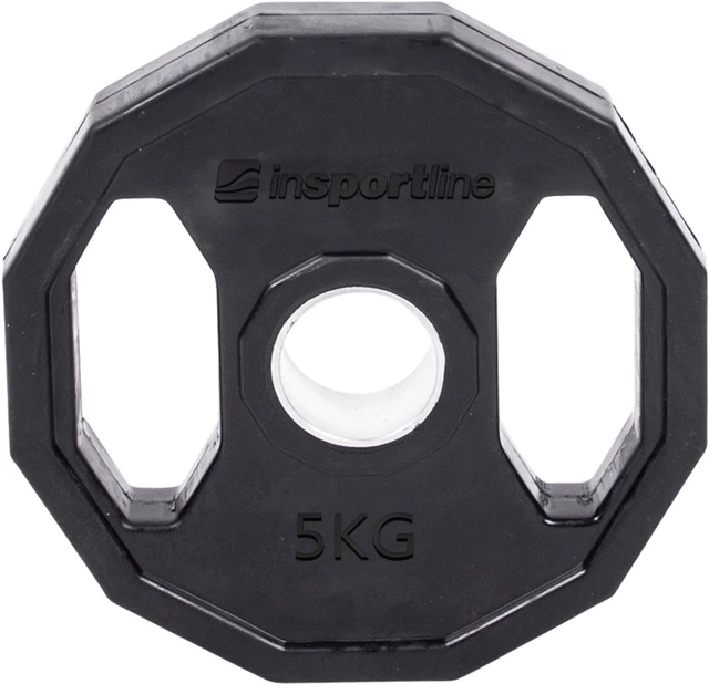 Gumowane obciążenie olimpijskie inSPORTline Ruberton 1,25 kg ∙ gumowane ∙ z uchwytami ∙ otwór 50 mm ∙ antypoślizgowe
