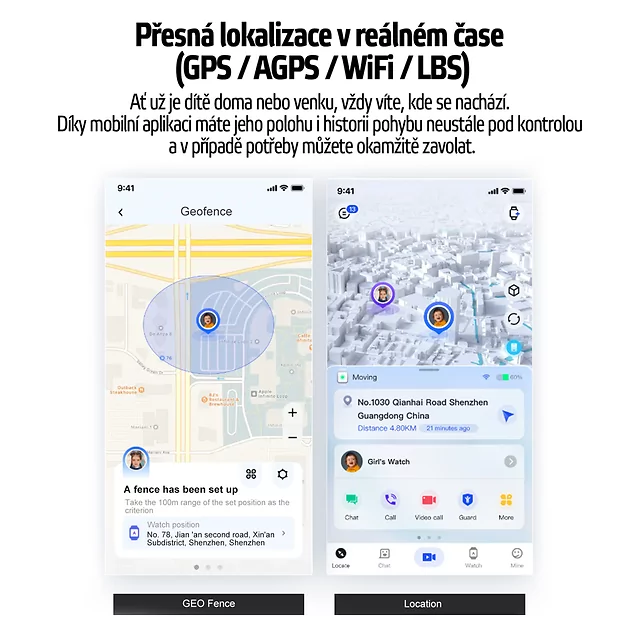 Smartwatch dziecięcy inSPORTline Cubbio ∙ wymienne ramki ∙ śledzenie GPS ∙ przycisk SOS ∙ połączenia głosowe ∙ IP 67 ∙ karta SIM - Biały