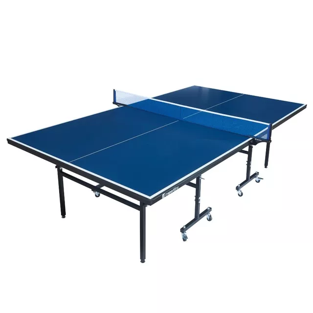 Składany stół do tenisa stołowego inSPORTline Sental 150 ∙ blat MDF 15 mm ∙ siatka w zestawie ∙ powłoka UV - Czarny