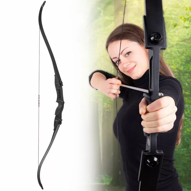 Łuk klasyczny inSPORTline Steepchuck ∙ 28 lbs ∙ długość naciągu 30" ∙ rozpiętość 54" ∙ waga 0,81 kg - Czarny