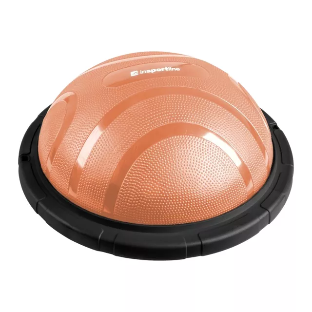 Trener równowagi inSPORTline Dome Edge ∙ poduszka balansująca ∙ dwustronna ∙ Ø 60 cm ∙ do 150 kg ∙ antypoślizgowa powierzchnia - Czerwono-czarny - mus czarno-mokka