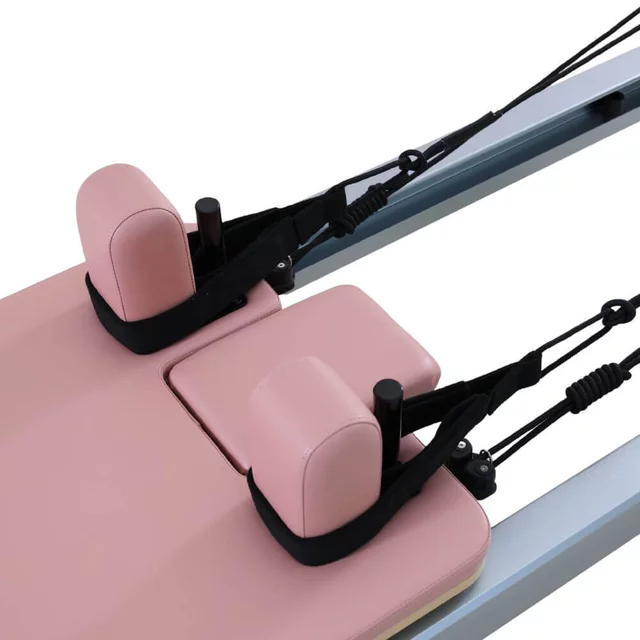 Reformer do pilatesu inSPORTline Oquiler ∙ system sprężynowy ∙ nośność 150 kg ∙ rama aluminiowa ∙ box w zestawie