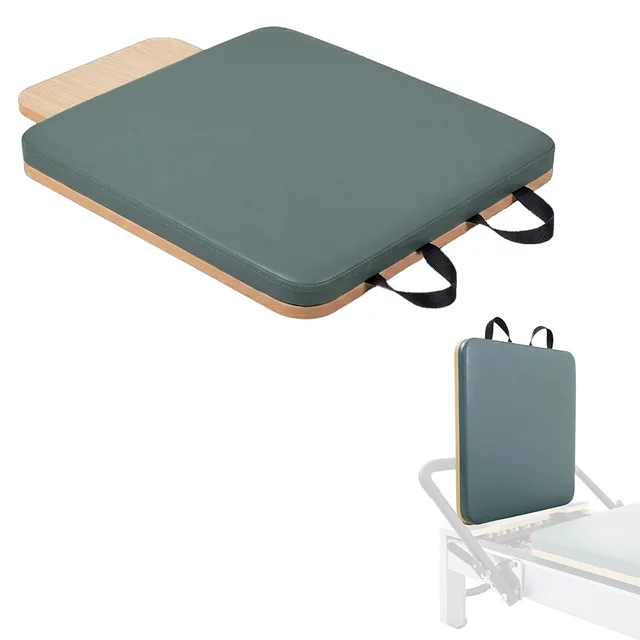 Platforma do odbić do reformera pilates inSPORTline Oquiler ∙ 2 uchwyty ∙ obicie 3 cm ∙ płyta drewniana ∙ łatwa wymiana - Różowy - Zielony-niebieski