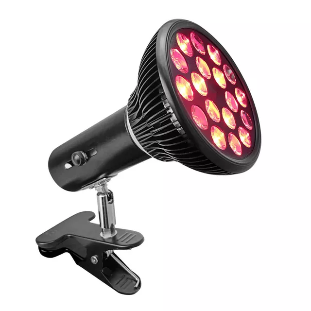 Lampa rozgrzewająca na podczerwień inSPORTline Zelara ∙ 18 diod LED ∙ moc 24 W ∙ obrotowy uchwyt 360° - Biały