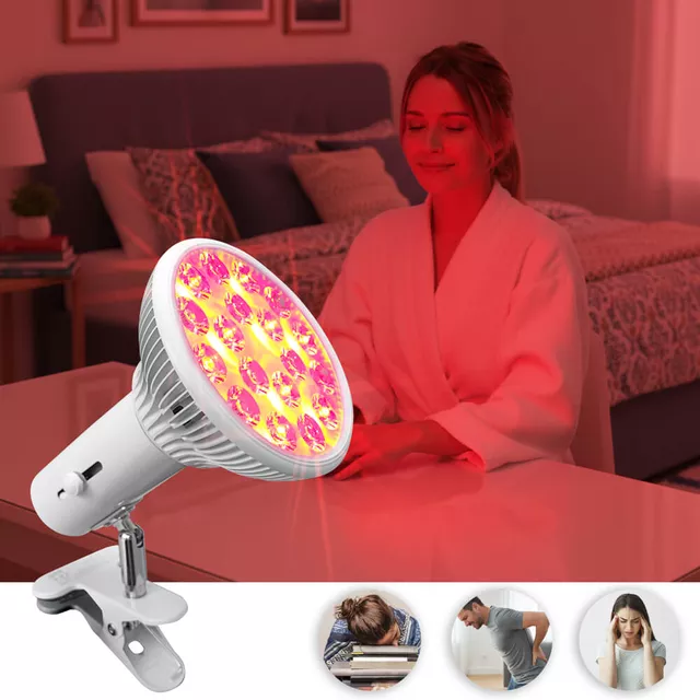 Lampa rozgrzewająca na podczerwień inSPORTline Zelara ∙ 18 diod LED ∙ moc 24 W ∙ obrotowy uchwyt 360° - Biały - Biały
