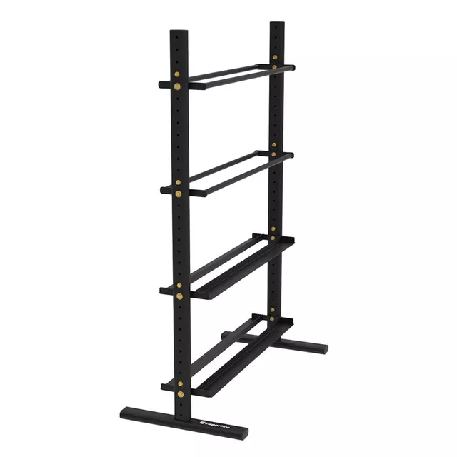 Wielofunkcyjny stojak na akcesoria fitness inSPORTline StorageRack II ∙ nośność 600 kg ∙ 4 półki