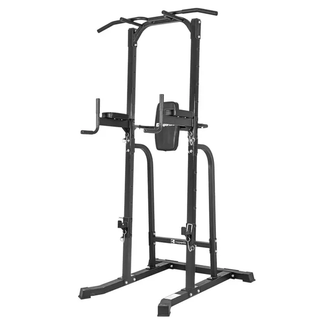 Stacja wielofunkcyjna inSPORTline Power Tower PT250 ∙ drążek + dipy + stojak ∙ udźwig 150 kg ∙ drążek z wieloma uchwytami - Czarno-żółty - Czarny