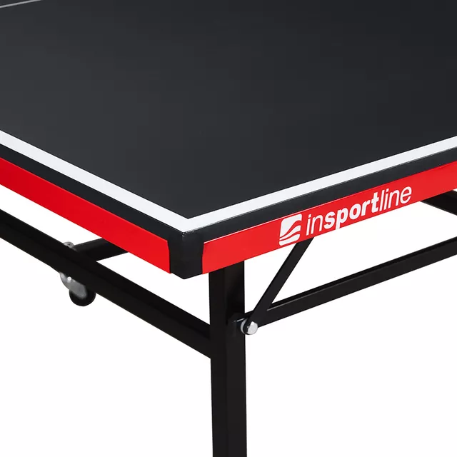 Składany stół do tenisa stołowego inSPORTline Sental 150 ∙ blat MDF 15 mm ∙ siatka w zestawie ∙ powłoka UV - Czarny