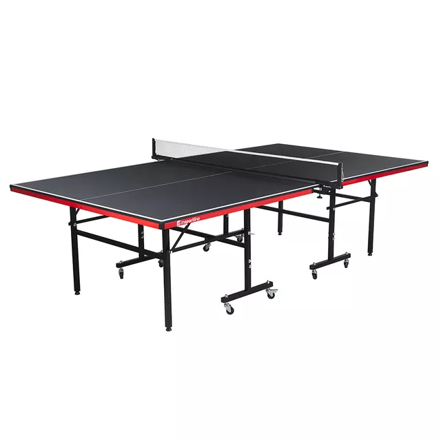 Składany stół do tenisa stołowego inSPORTline Sental 150 ∙ blat MDF 15 mm ∙ siatka w zestawie ∙ powłoka UV - Czarny - Czarny