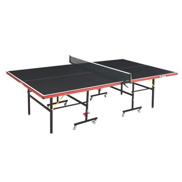 Wzmacniany stół do ping-ponga inSPORTline Pinton ∙ płyta MDF 15 mm ∙ szybkie składanie ∙ 8 kół z hamulcem ∙ siatka w zestawie - Czarny - Czarny