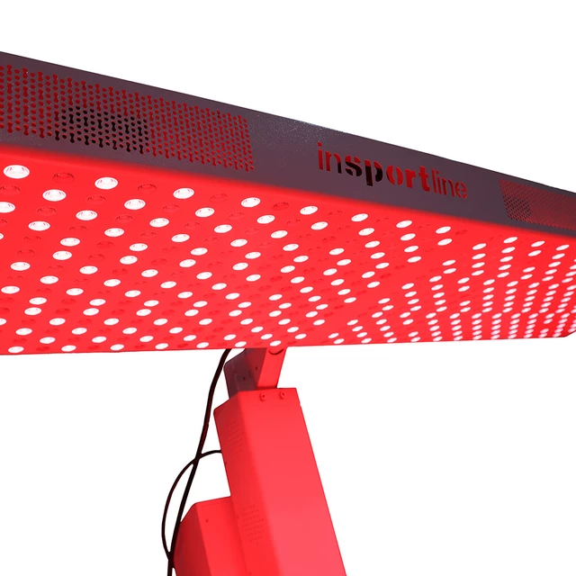 Panel LED do terapii światłem inSPORTline Supetar ∙ 300 diod RED + NIR ∙ timer i pilot ∙ montaż ścienny/stojak - Czarny