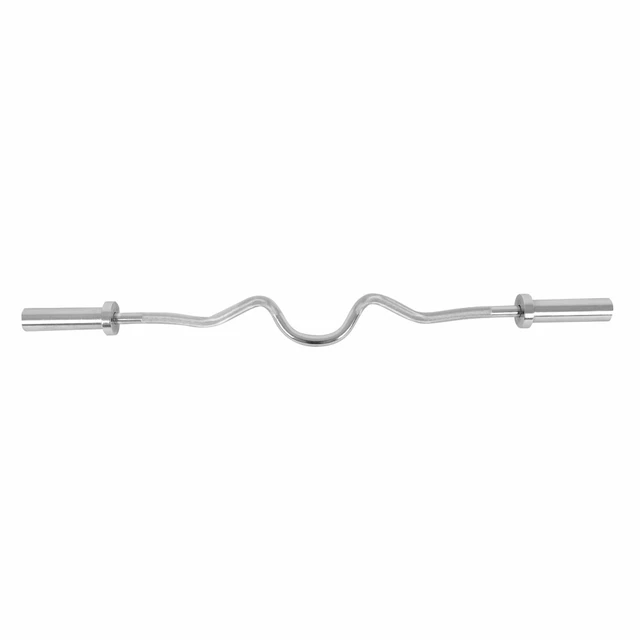 Łamany gryf olimpijski inSPORTline OB-47G ∙ długość 120 cm ∙ średnica 50 mm ∙ uchwyt combo ∙ stal chromowana ∙ 150 kg