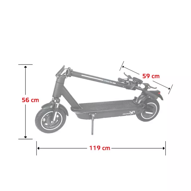 Hulajnoga elektryczna W-TEC Lambreto Max II - OUTLET 700W 10"