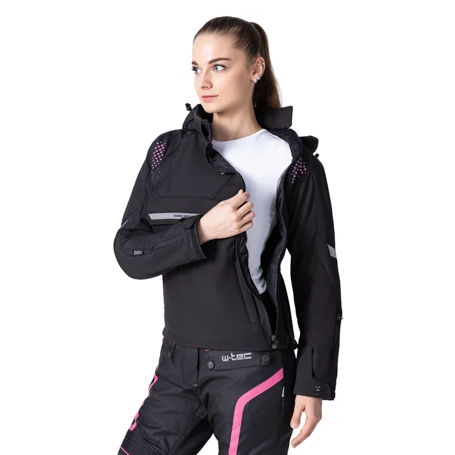 Damska kurtka motocyklowa W-TEC Annorack Lady ∙ wyjmowane ochraniacze CE ∙ system airvent ∙ odpinany kaptur ∙ elementy odblaskowe - czarny piasek