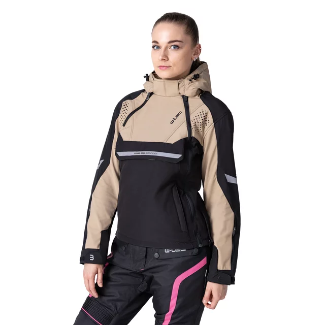 Damska kurtka motocyklowa W-TEC Annorack Lady ∙ wyjmowane ochraniacze CE ∙ system airvent ∙ odpinany kaptur ∙ elementy odblaskowe - czarny piasek - czarny piasek