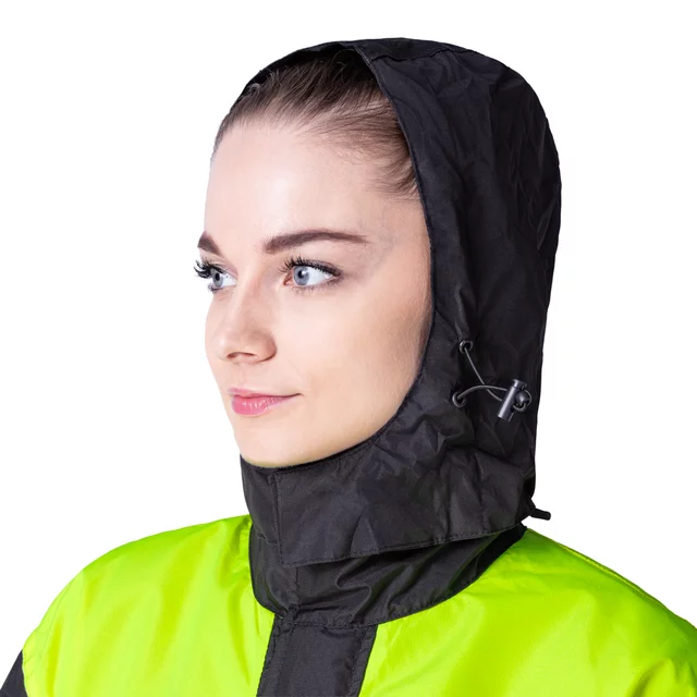 Kurtka motocyklowa przeciwdeszczowa W-TEC Rinstop ∙ wodoodporna ∙ odblaskowa Visionight ∙ ripstop ∙ mesh ∙ lekka kompaktowa - Czarny-fluo