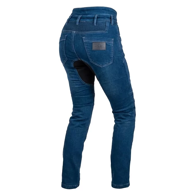 Damskie jeansy motocyklowe W-TEC Biterillo Lady ∙ aramid ∙ ochraniacze ∙ wentylacja ud ∙ wysoki stan ∙ elastyczne panele - Niebieski