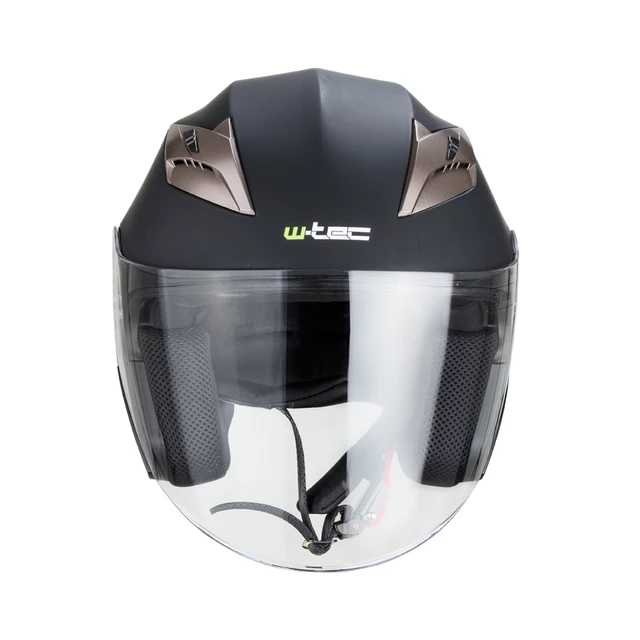 Kask motocyklowy otwarty z blendą W-TEC Putta - Biały perłowy