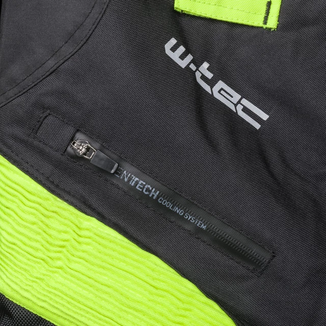 Męskie spodnie motocyklowe W-TEC Rusnac - Czarno-zielony