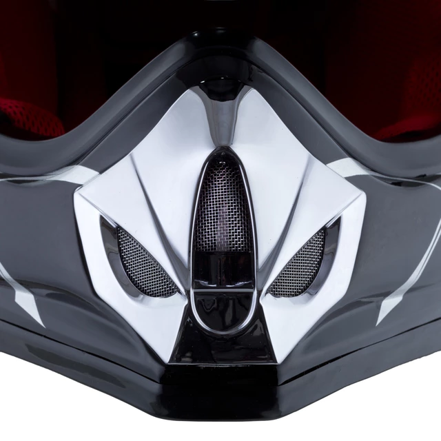 Młodzieżowy kask motocyklowy W-TEC V310 enduro - Zombie neon pomarańczowy
