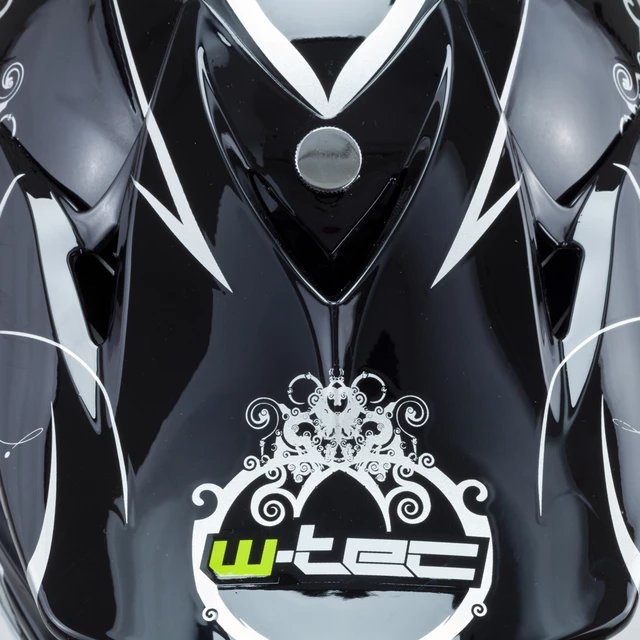 Młodzieżowy kask motocyklowy W-TEC V310 enduro - Zombie neon pomarańczowy