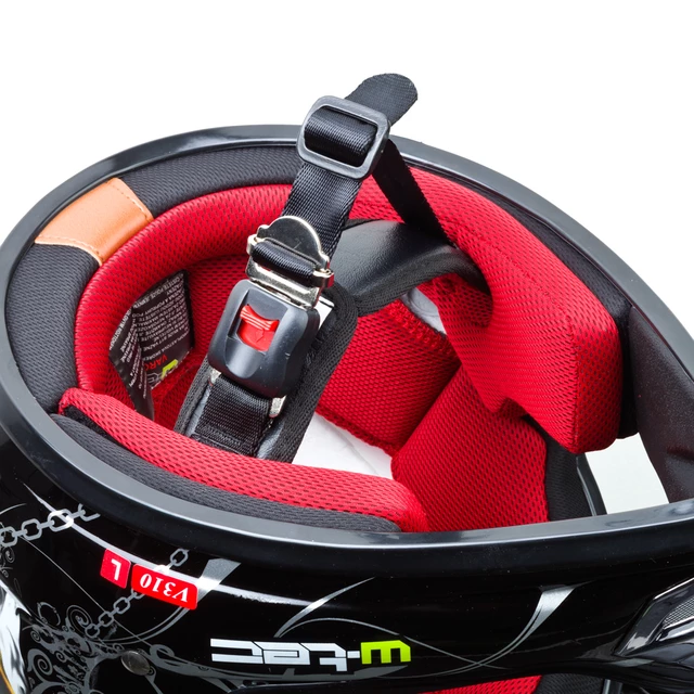 Młodzieżowy kask motocyklowy W-TEC V310 enduro - Zombie neon pomarańczowy