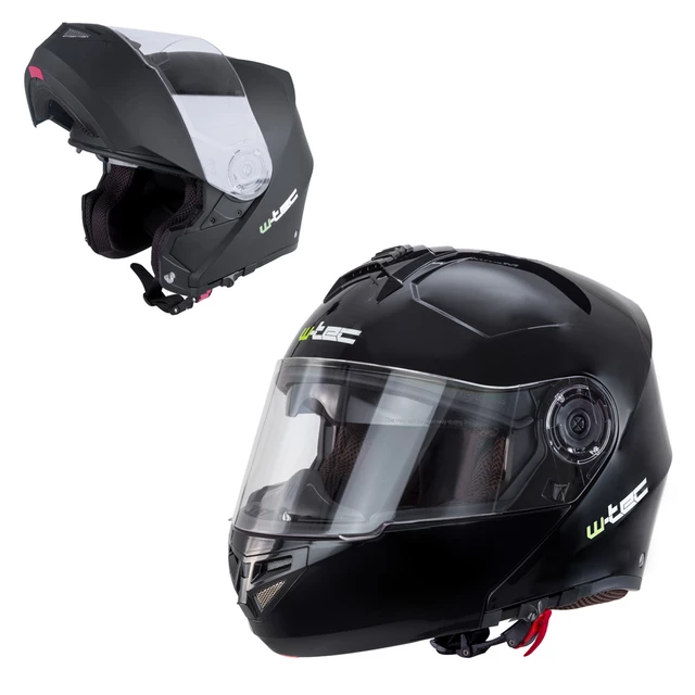 Kask motocyklowy szczękowy W-TEC Vexamo z blendą - Biały - Czarny
