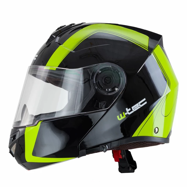 Kask motocyklowy szczękowy W-TEC Vexamo z blendą - Biały
