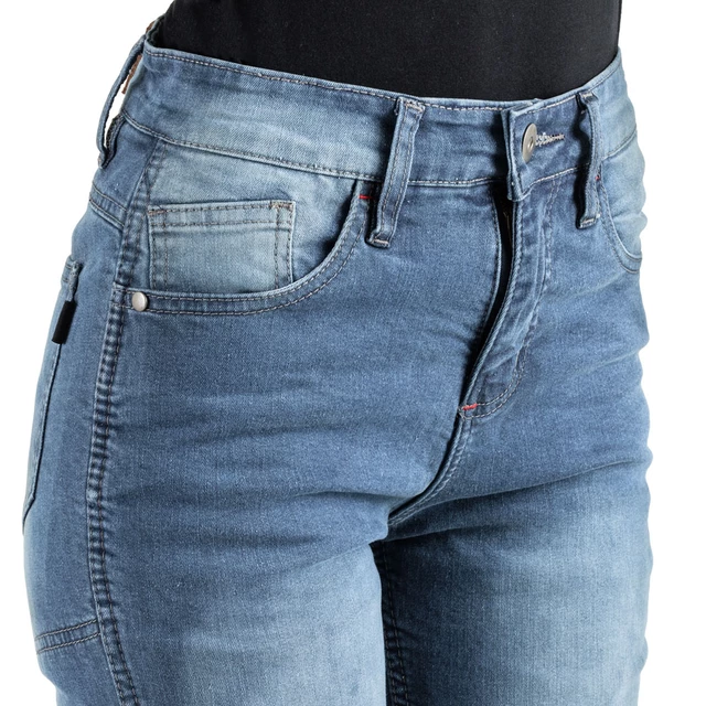 Damskie jeansowe spodnie motocyklowe W-TEC Lustipa - Niebieski